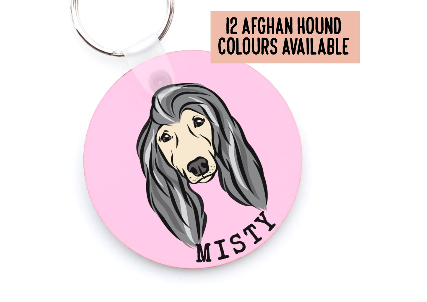 Afghan Hound Keyring