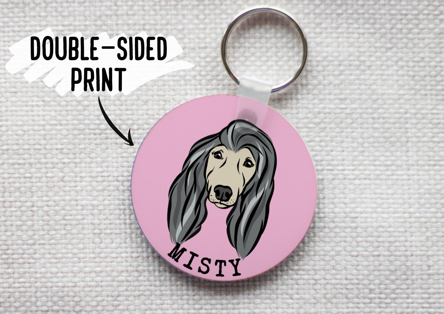Afghan Hound Keyring