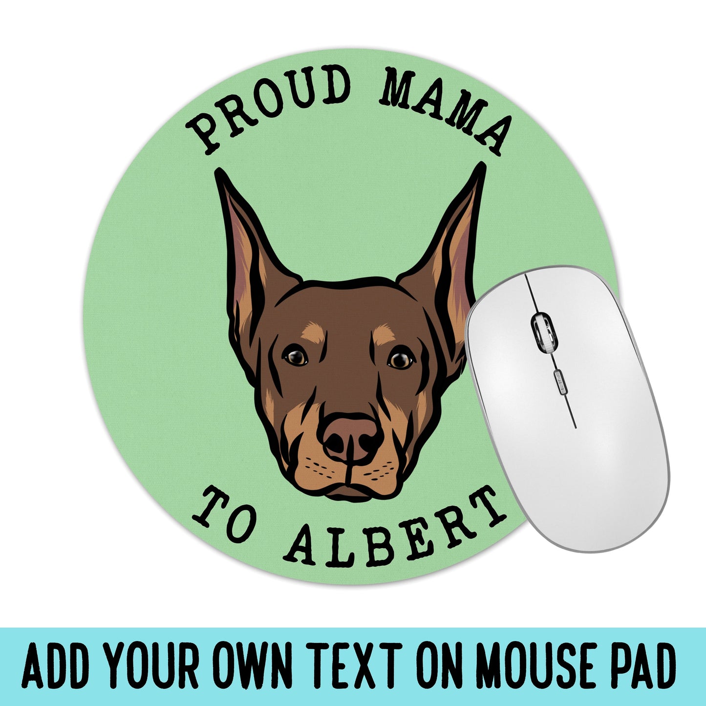 Doberman Face Mouse Mat