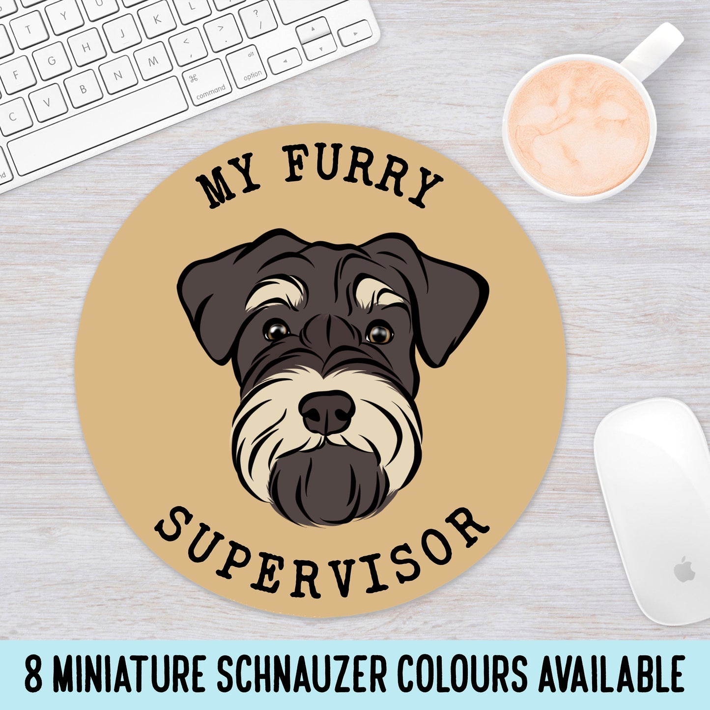 Miniature Schnauzer Personalised Mouse Mat