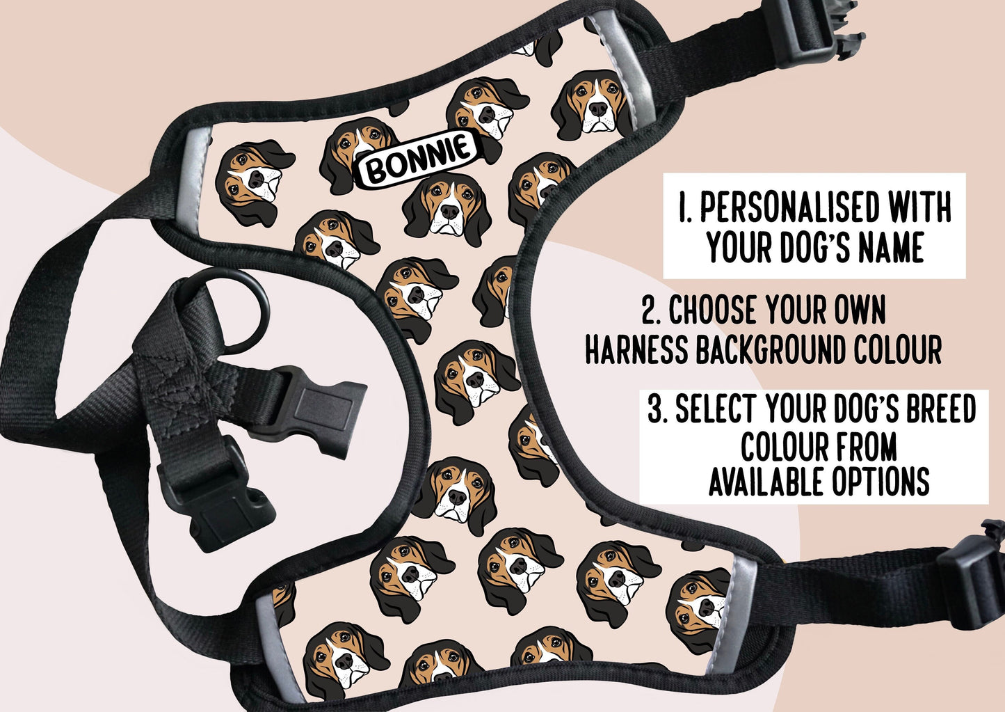 Personalised Beagle Harness