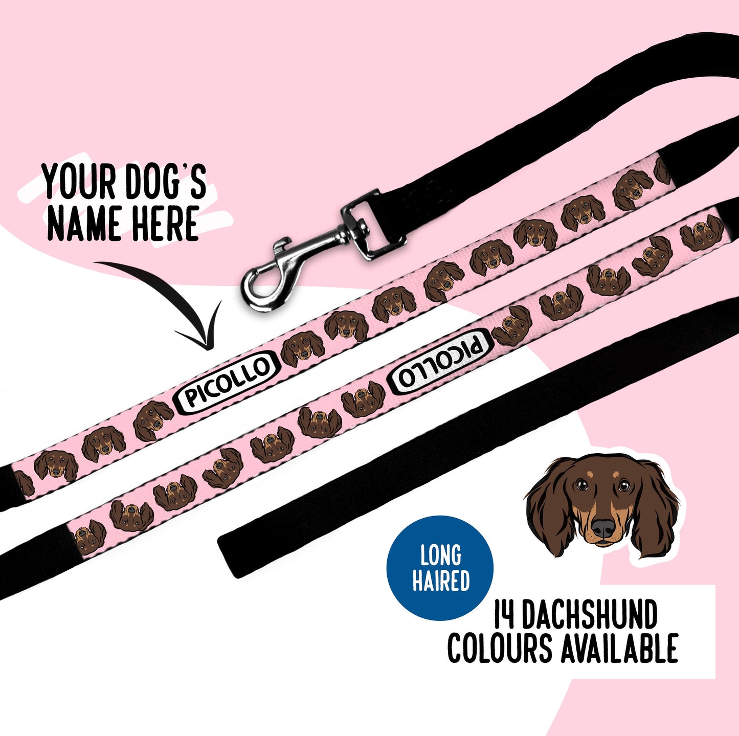 Long Haired Dachshund Dog Lead