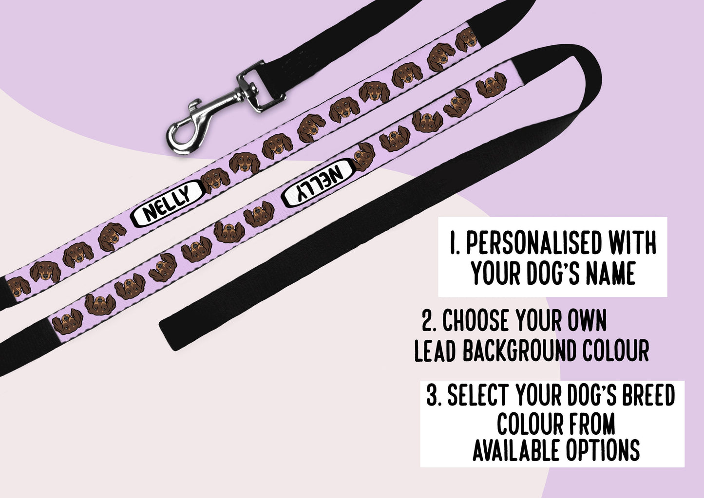 Long Haired Dachshund Dog Lead