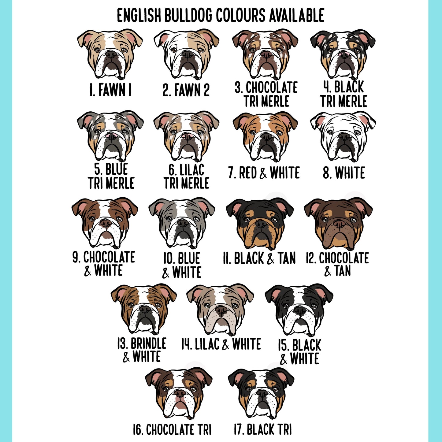 Personalised English Bulldog Portrait Dog Leash