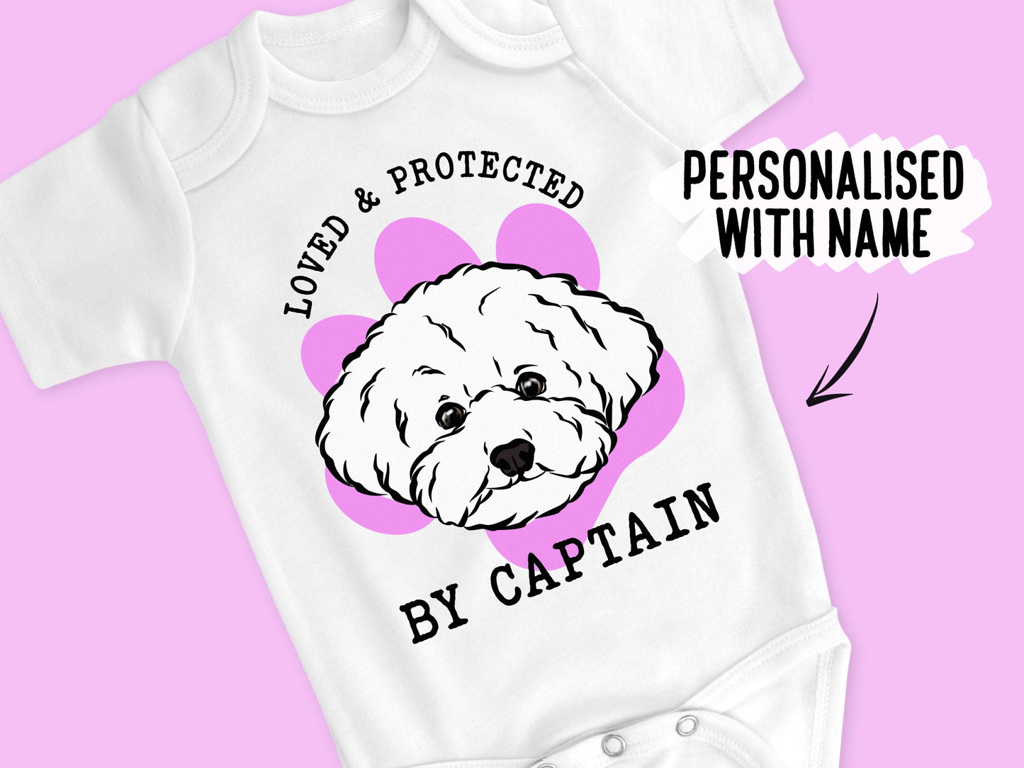 Bichon Frise Baby Sleepsuit