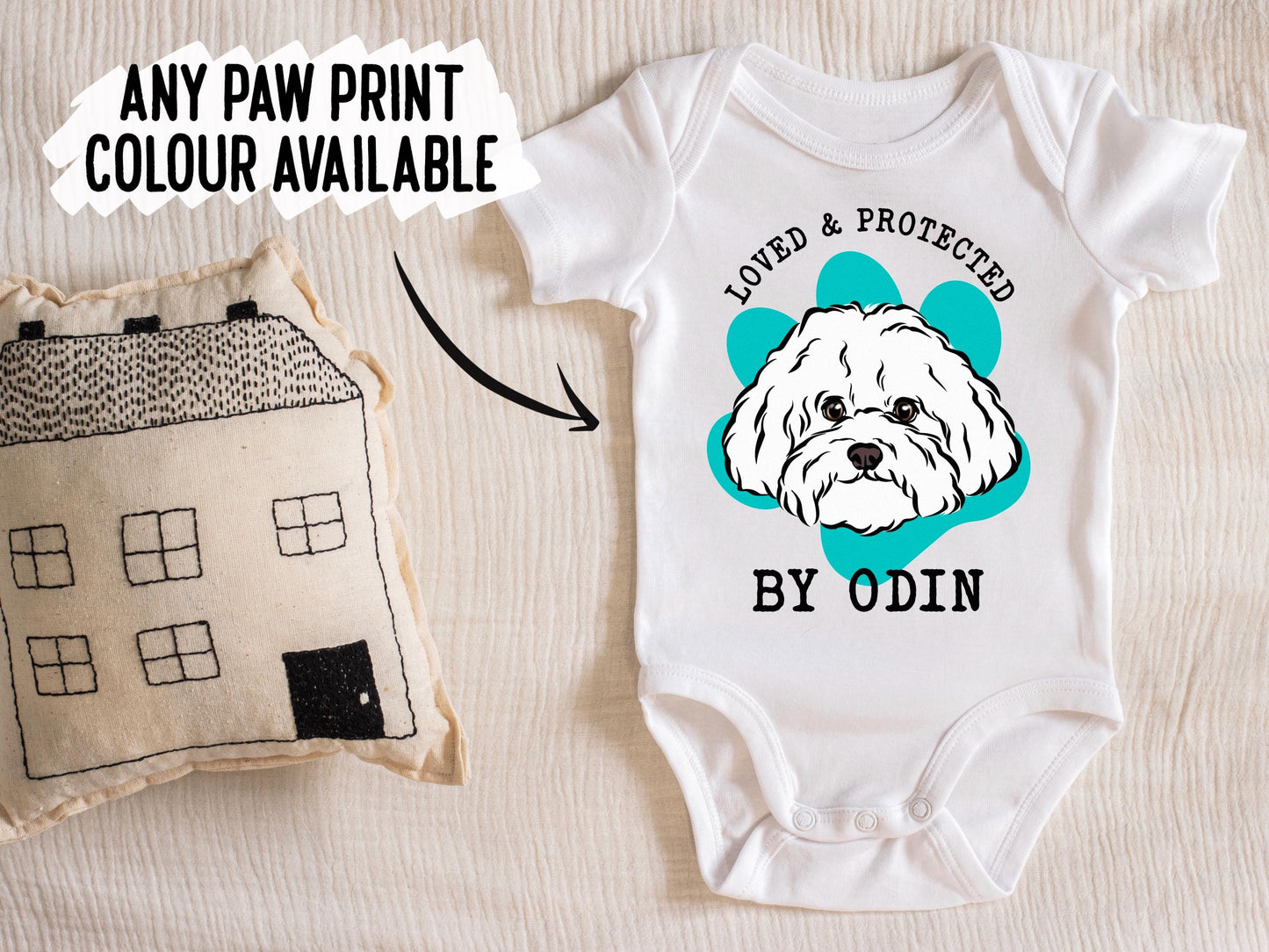 Bichon Frise Baby Sleepsuit