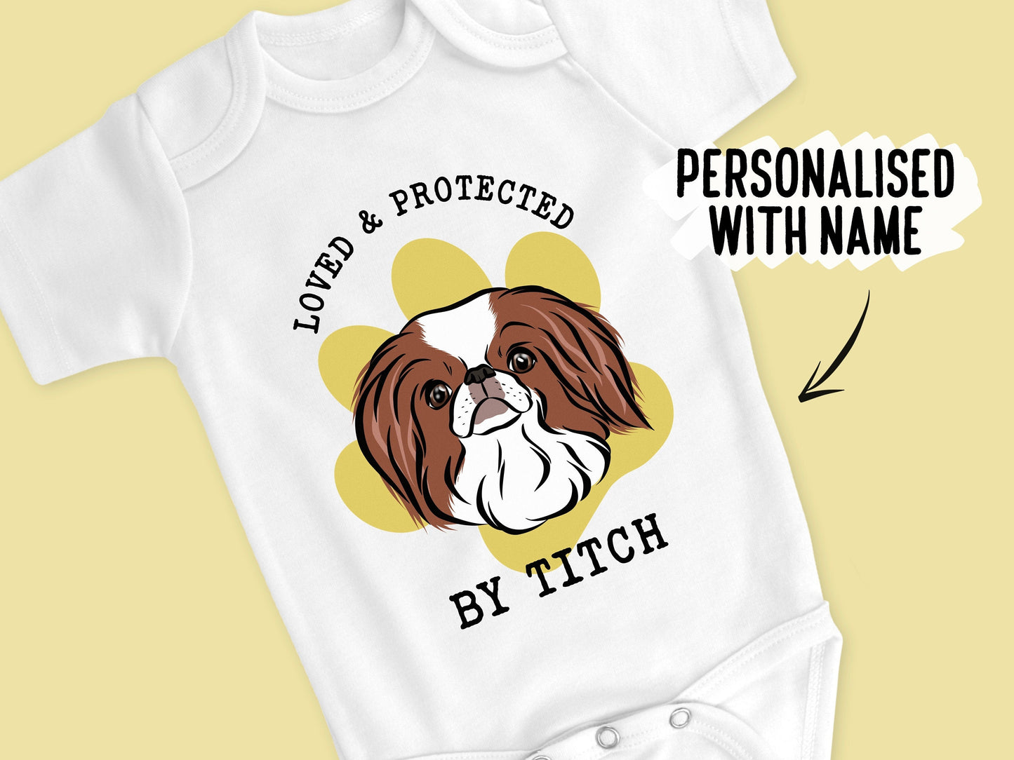 Japanese Chin Baby Sleepsuit