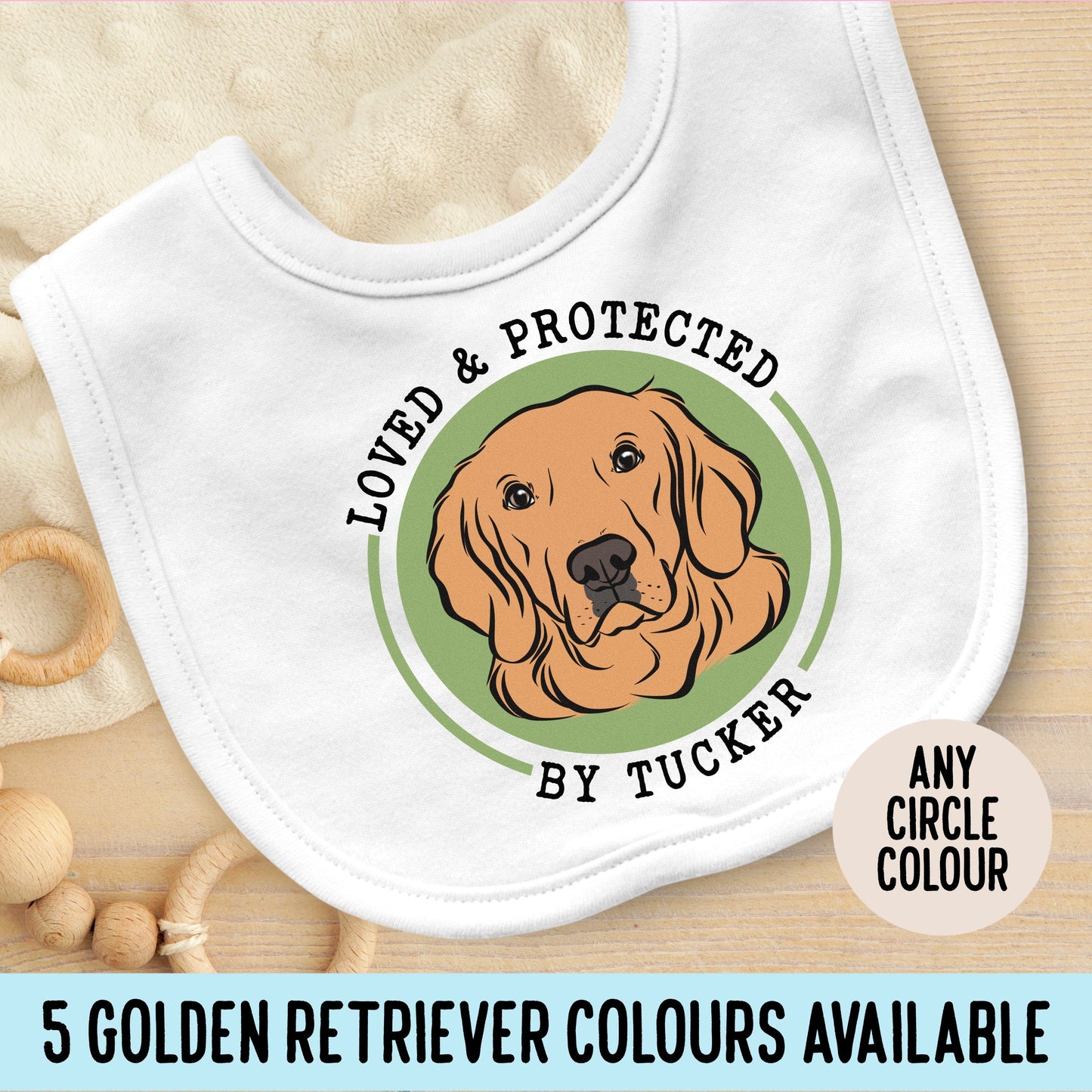 Golden Retriever Baby Bib