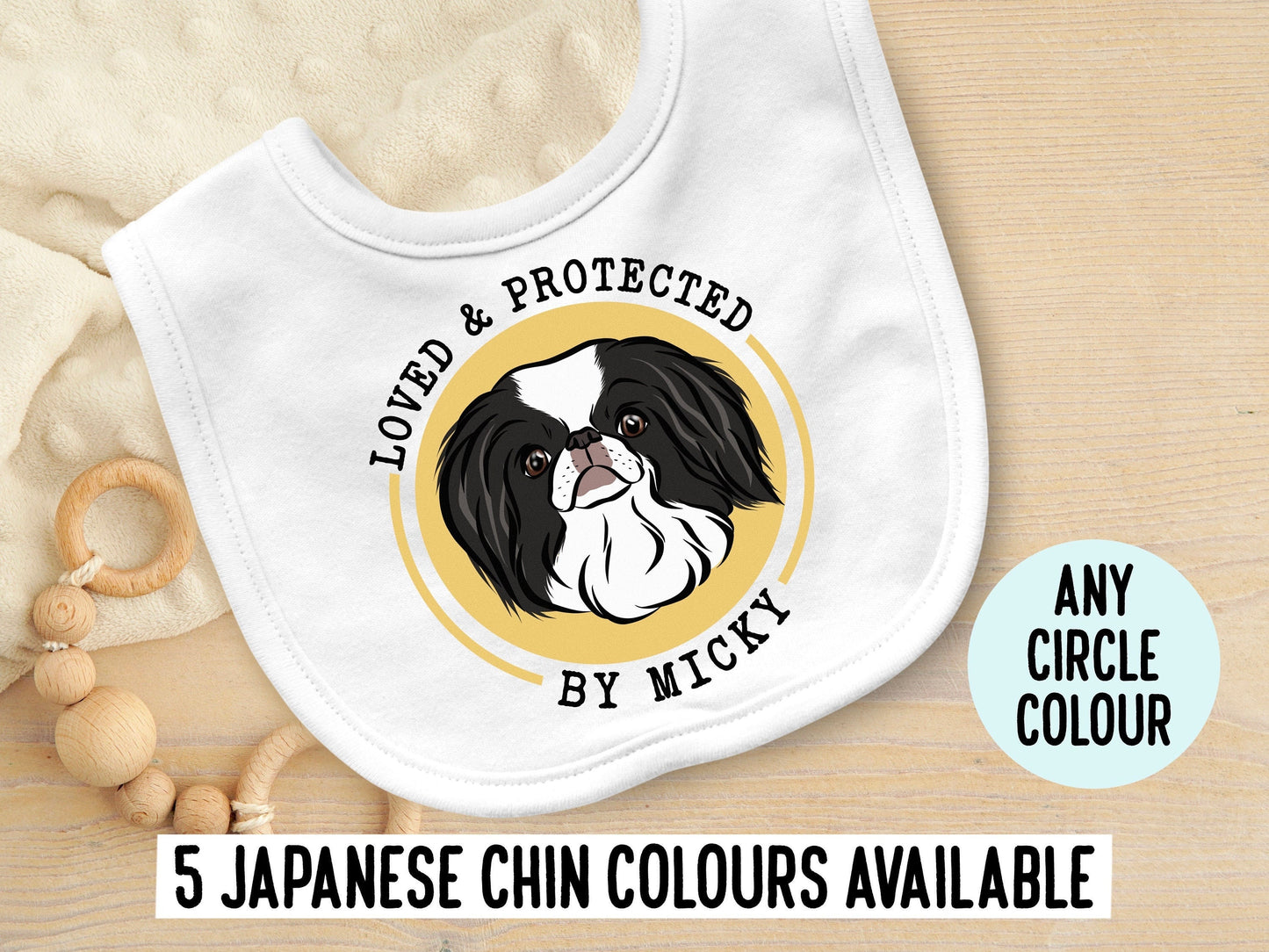 Japanese Chin Baby Bib