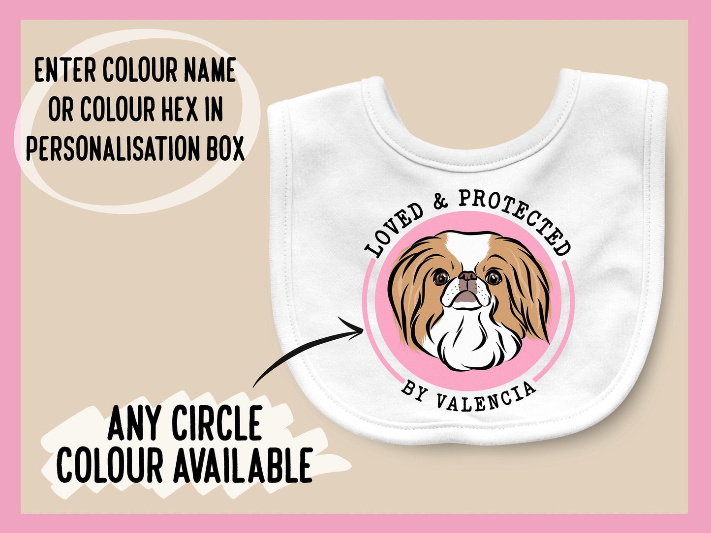 Japanese Chin Baby Bib