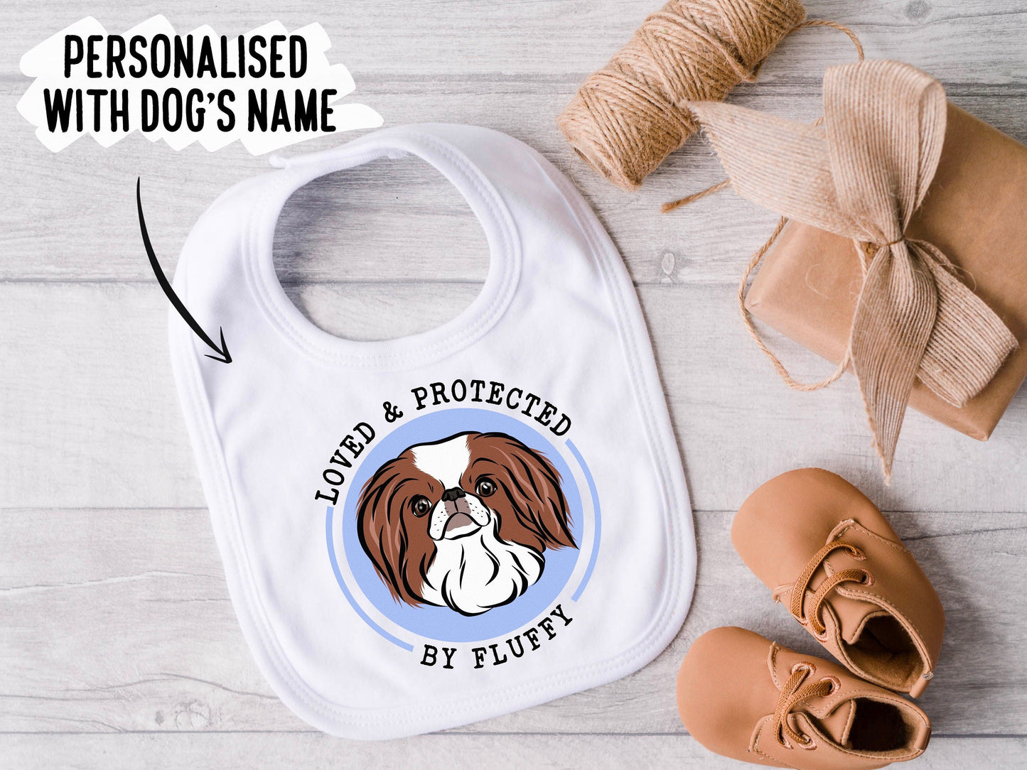 Japanese Chin Baby Bib