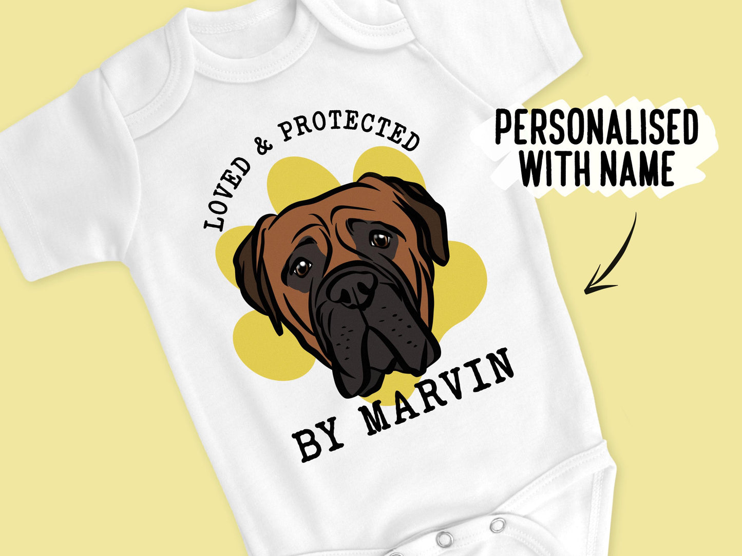 Bullmastiff Baby Sleepsuit