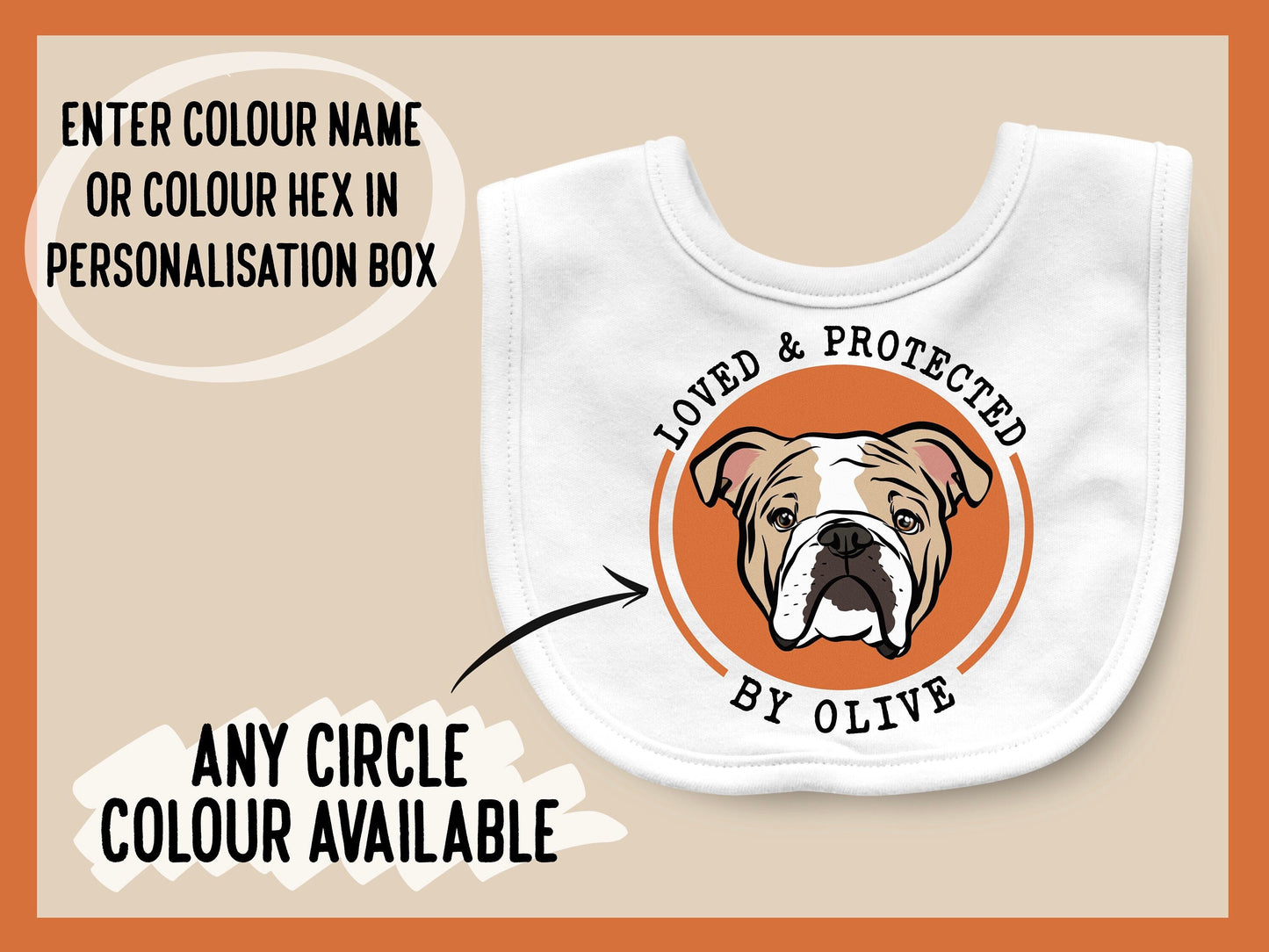 English Bulldog Baby Bib