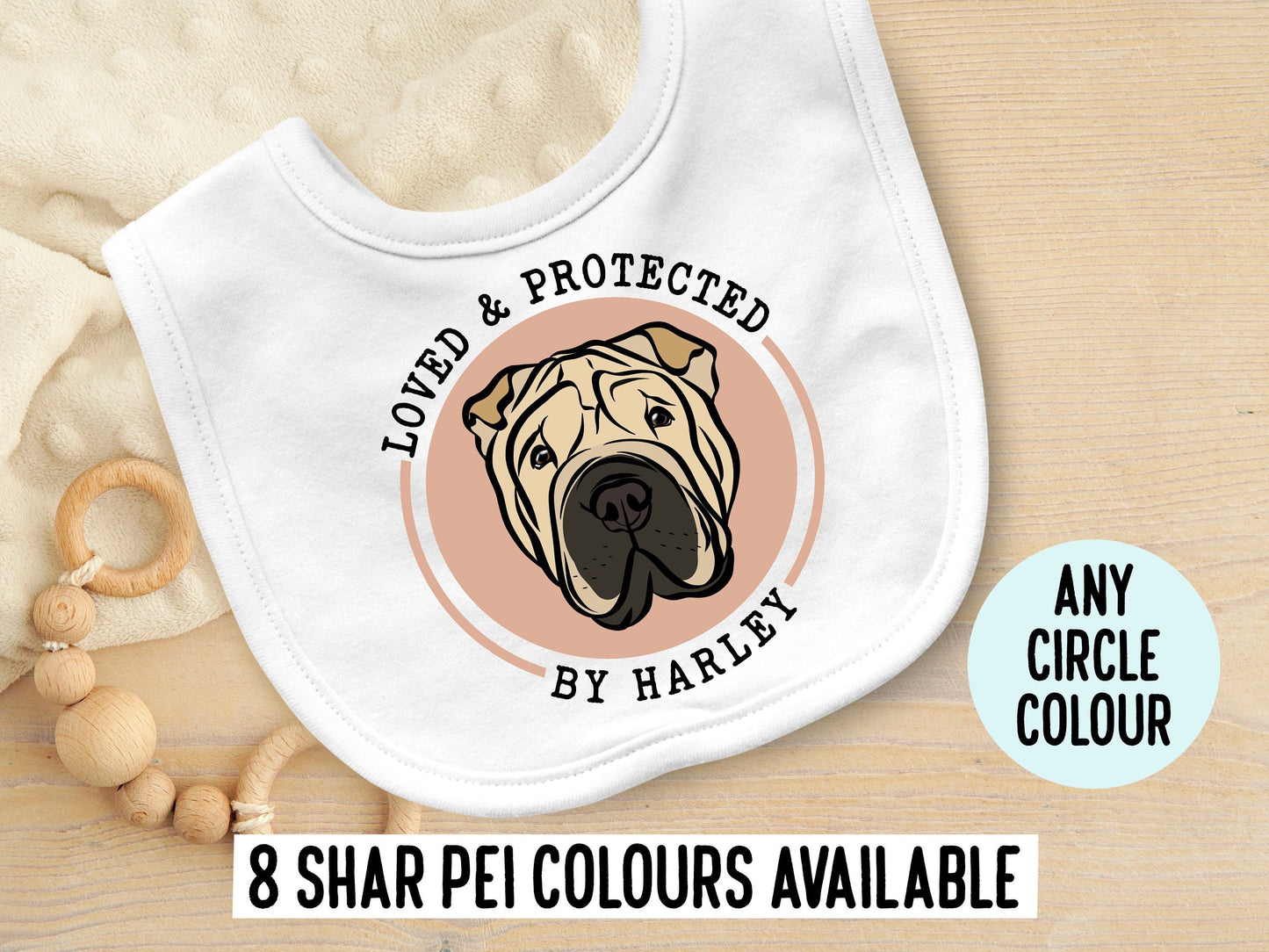 Shar Pei Baby Bib
