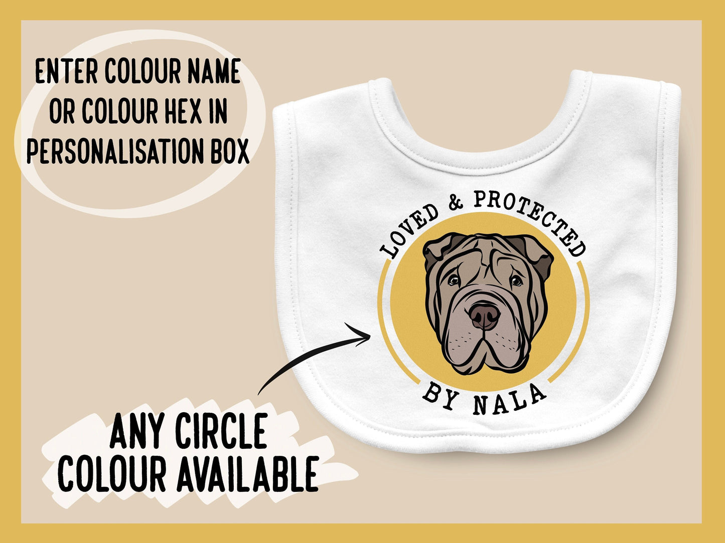 Shar Pei Baby Bib