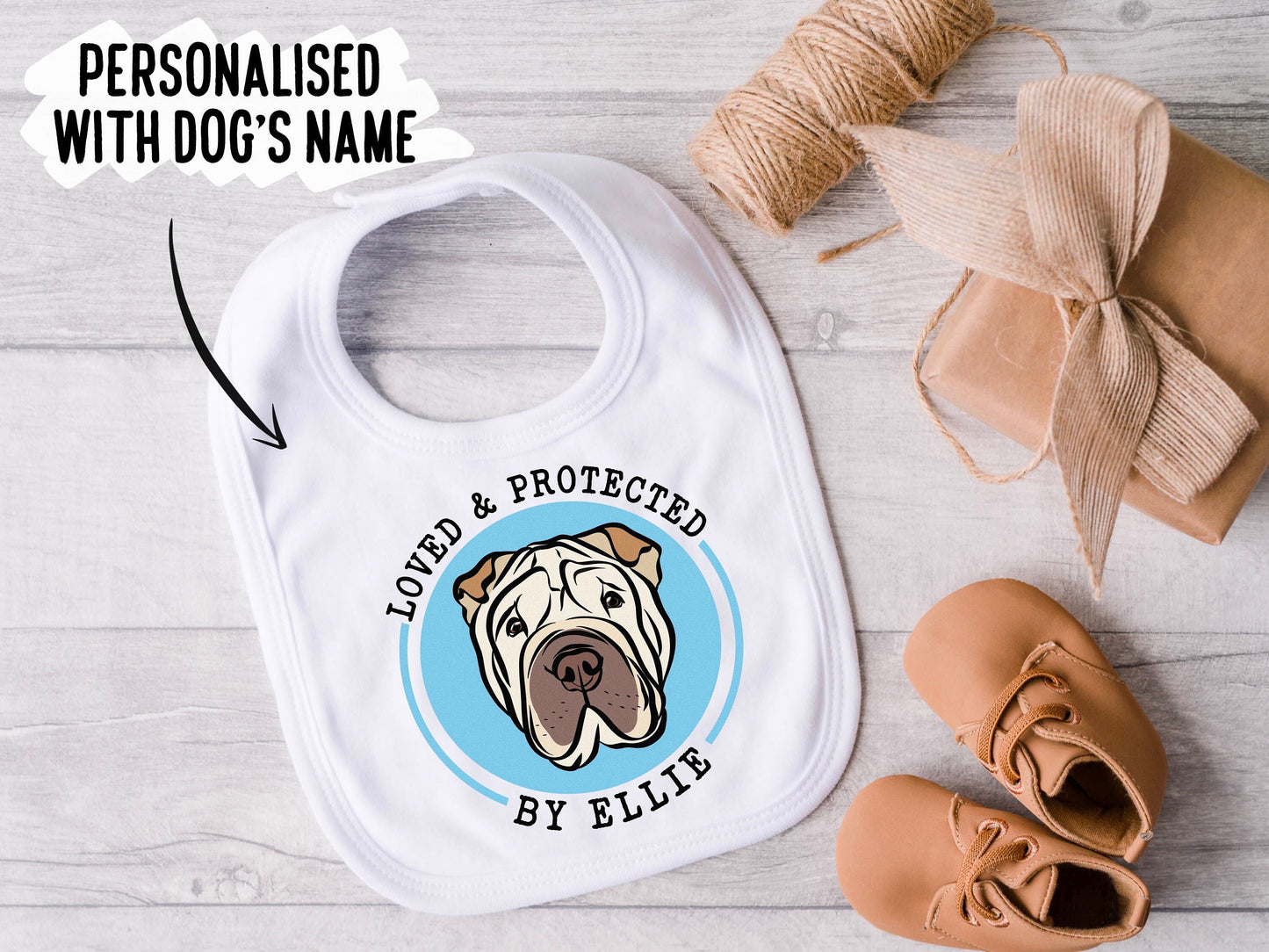 Shar Pei Baby Bib