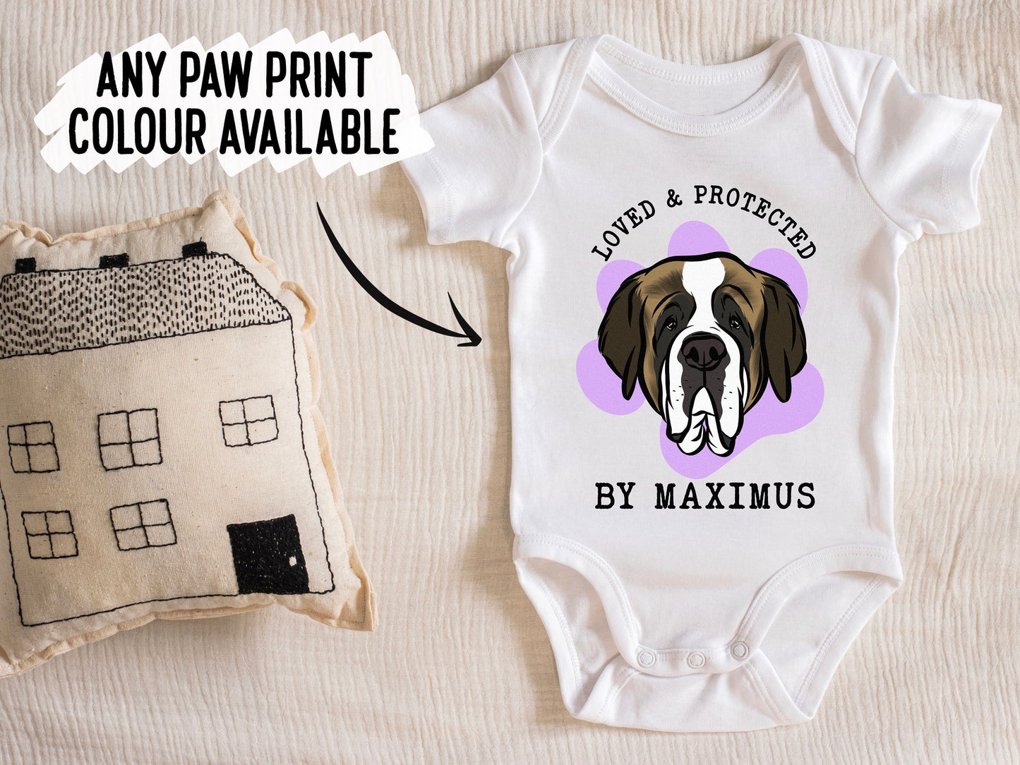 Saint Bernard Baby Sleepsuit