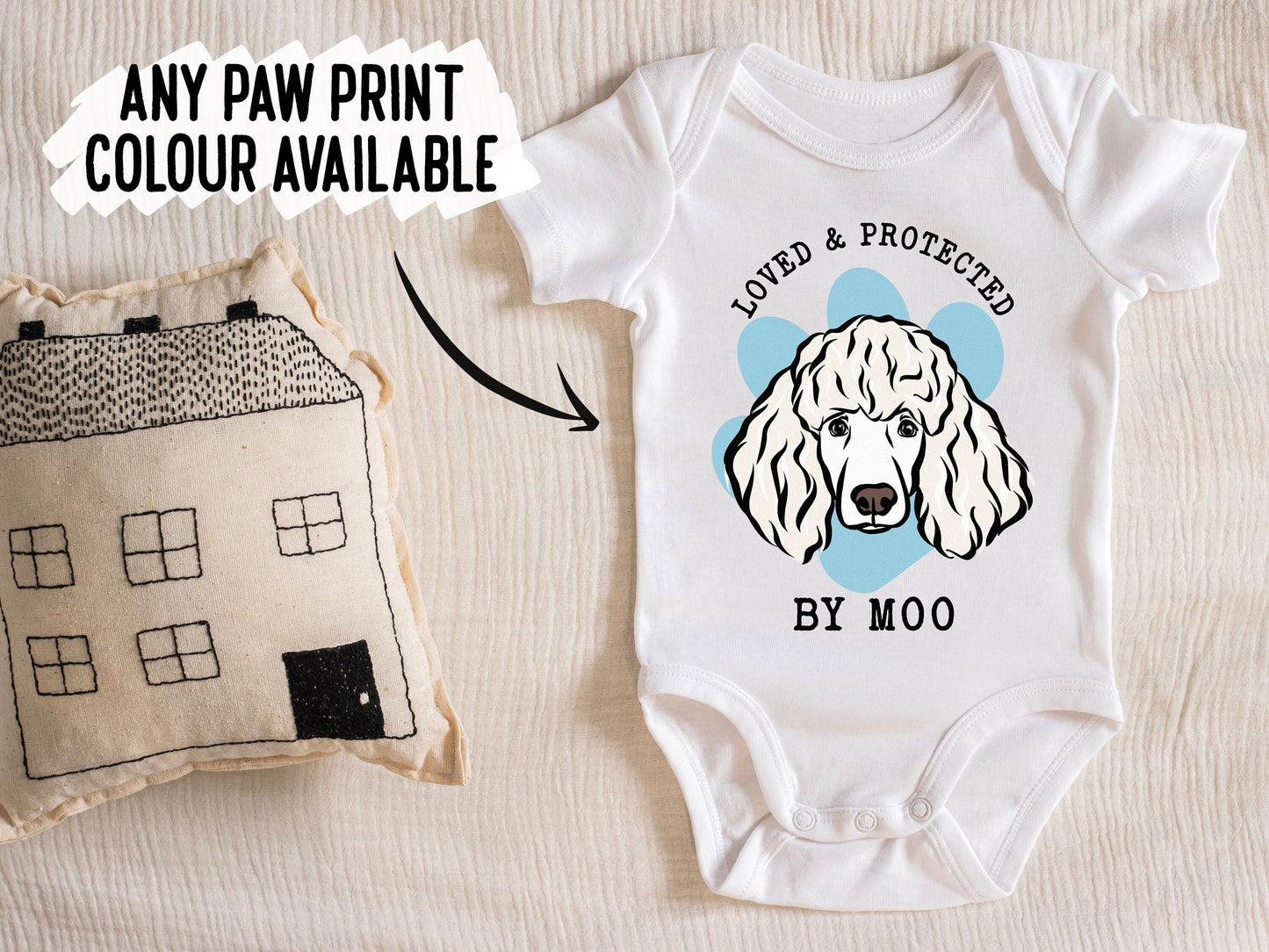 Poodle Face Baby Bodysuit