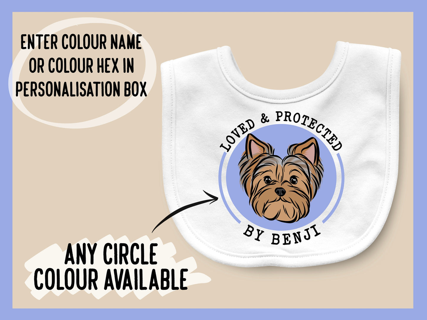 Yorkshire Terrier Baby Bib