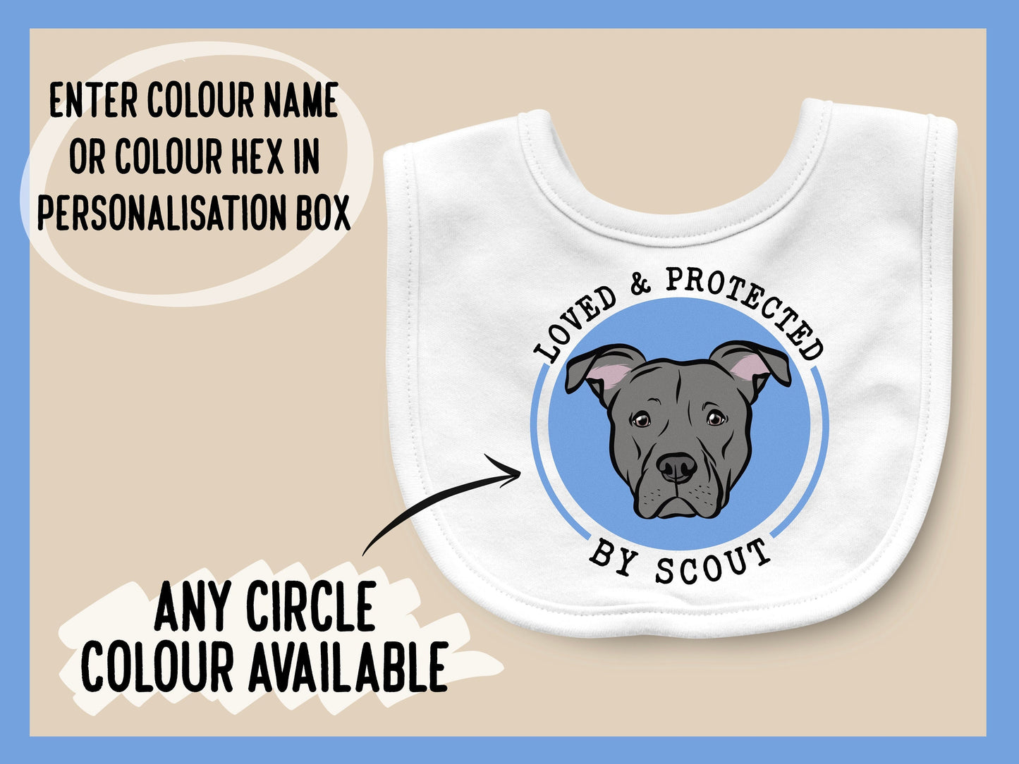 Staffordshire Bull Terrier Baby Bib