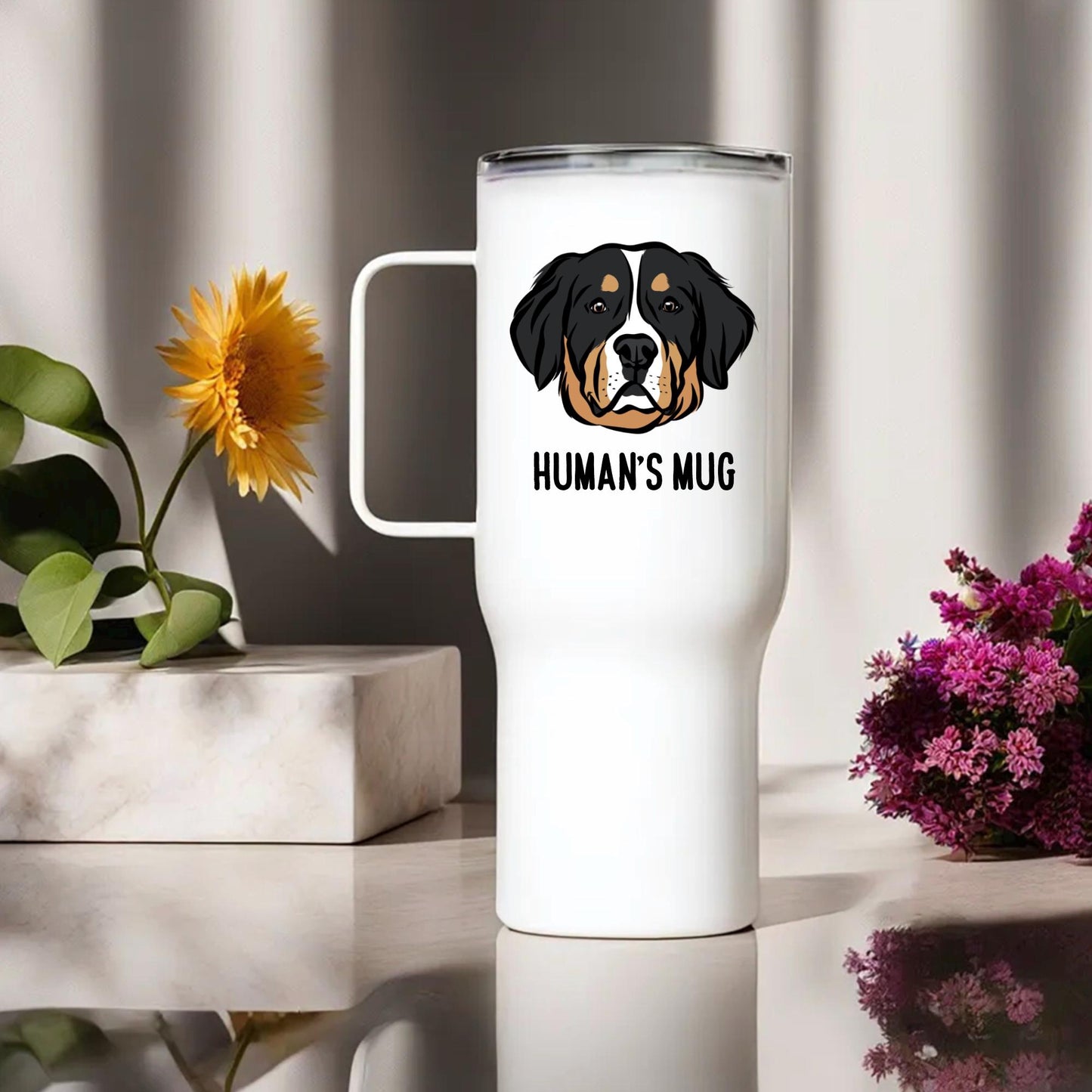 Bernese Mountain Dog Travel Mug