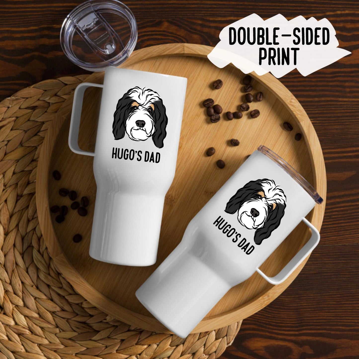 Bernedoodle Travel Mug