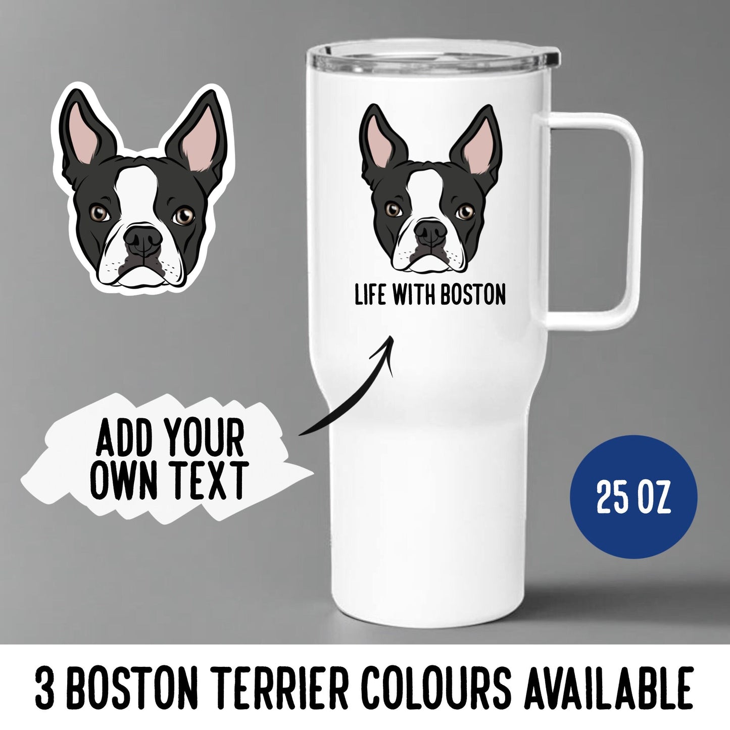 Boston Terrier Travel Mug