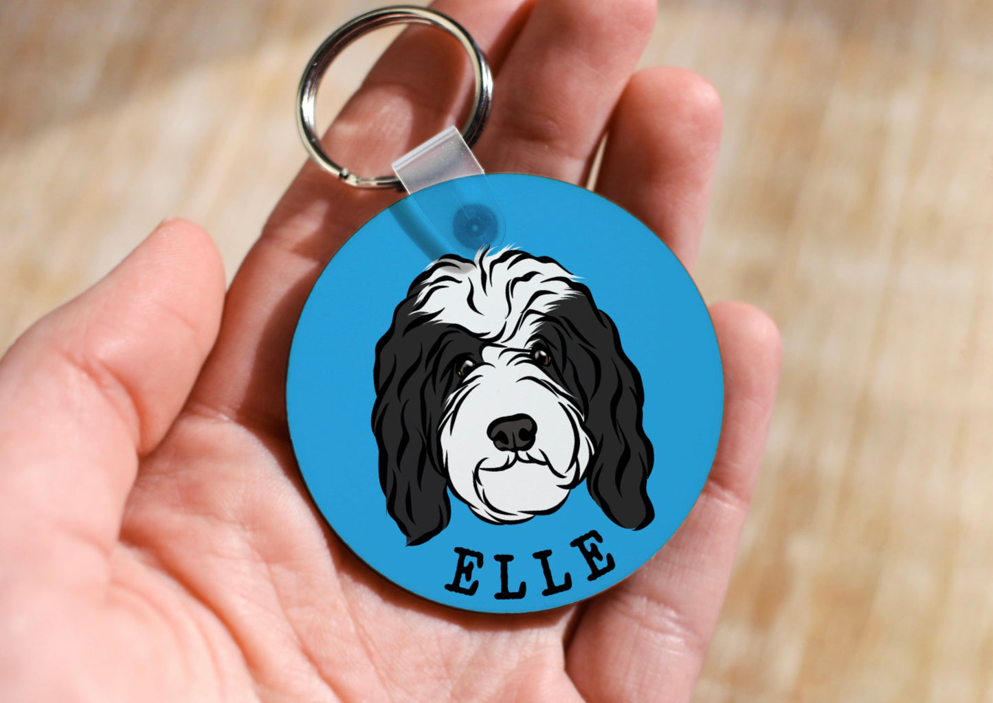 Bernedoodle Keyring