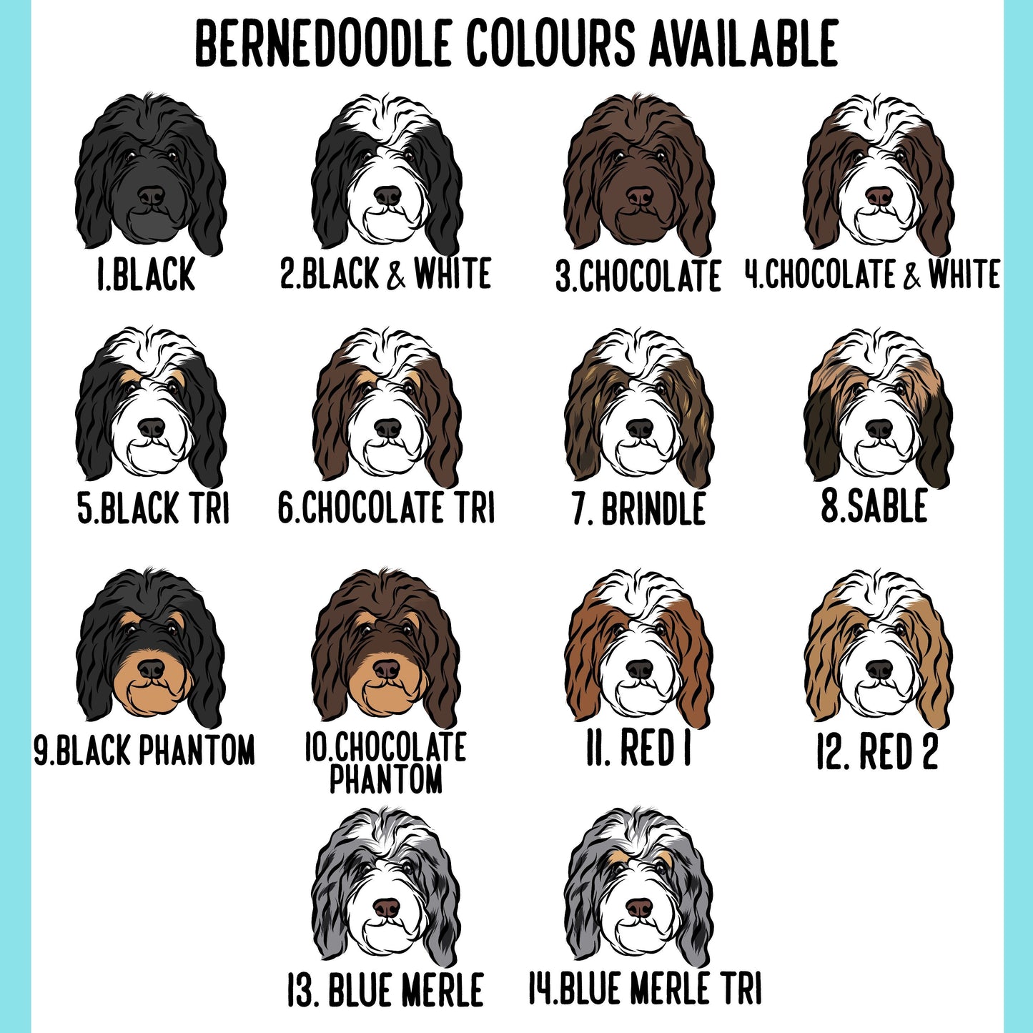 Bernedoodle Keyring