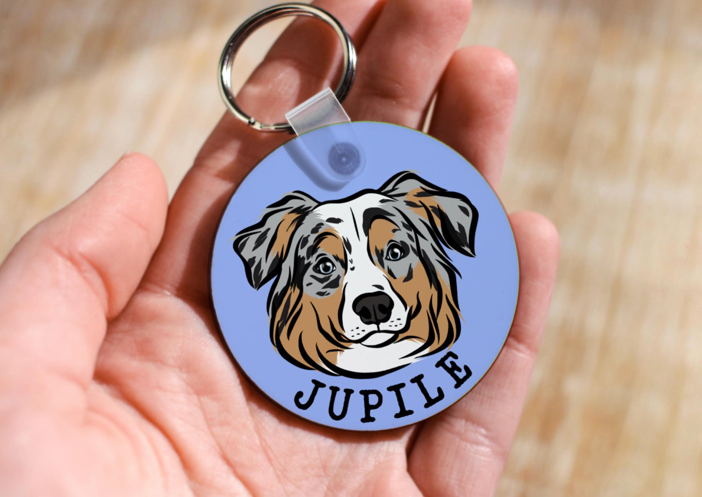 Australian Shepherd Keyring