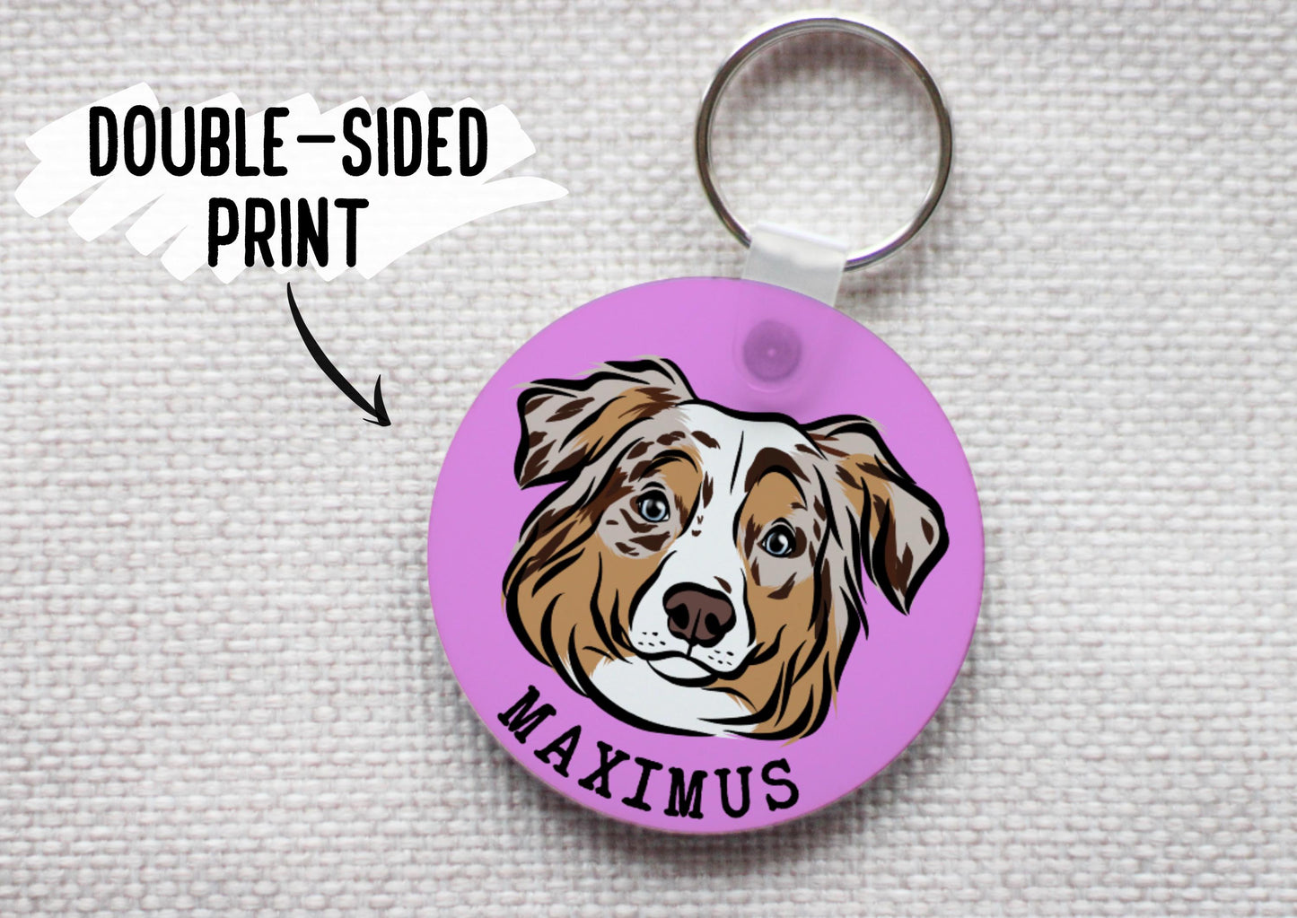Australian Shepherd Keyring