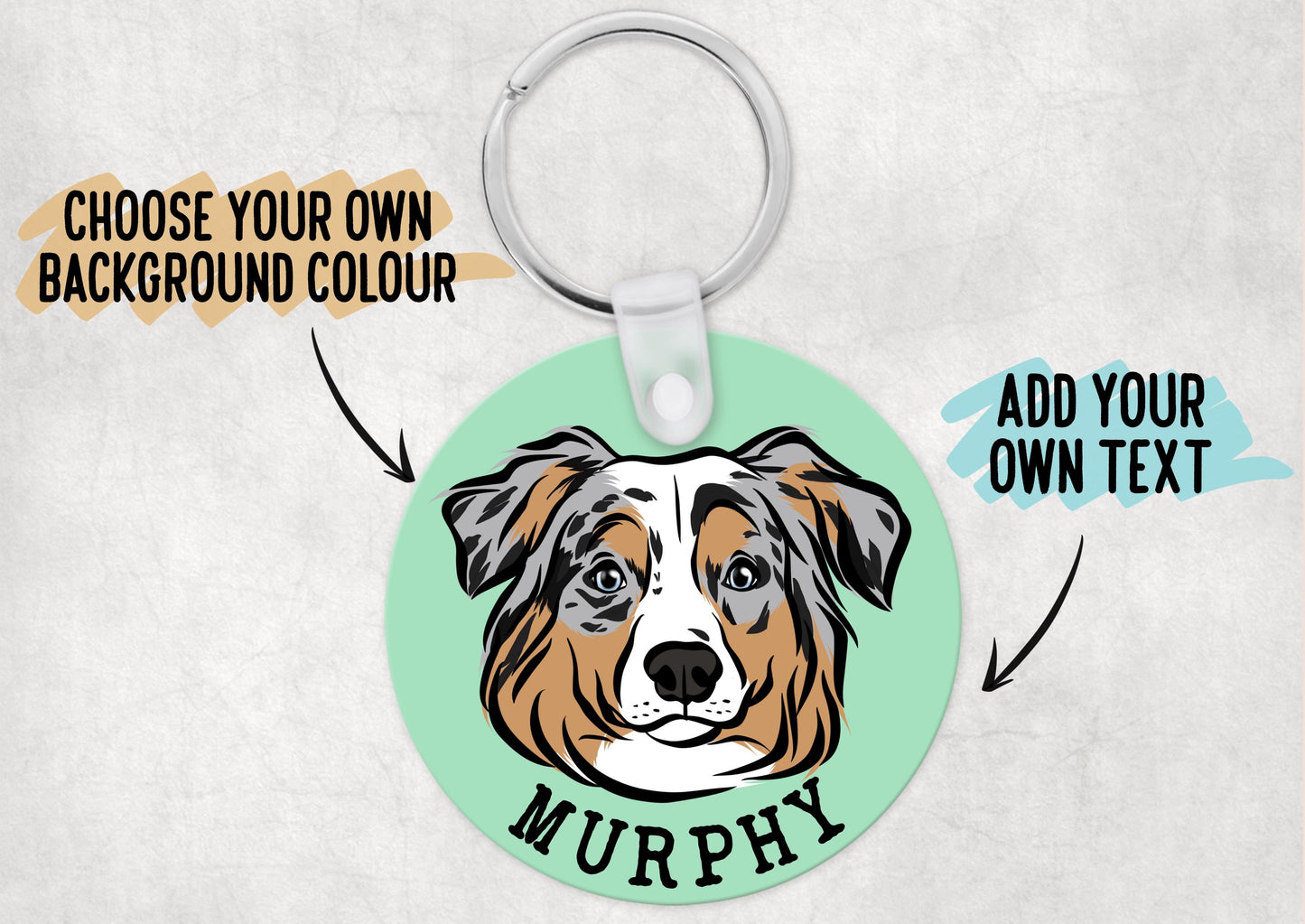 Australian Shepherd Keyring