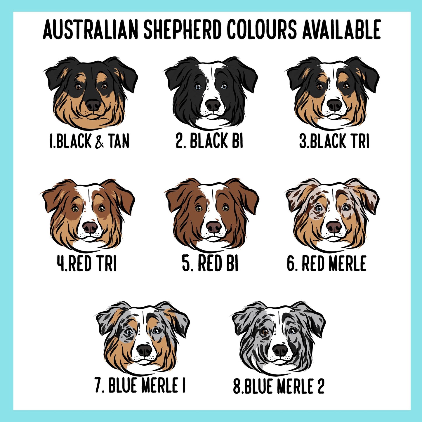 Australian Shepherd Keyring