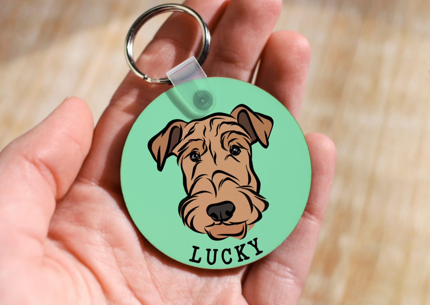 Airedale Terrier Keyring
