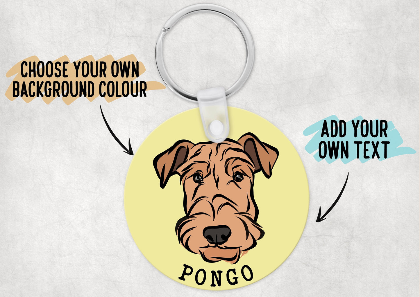 Airedale Terrier Keyring