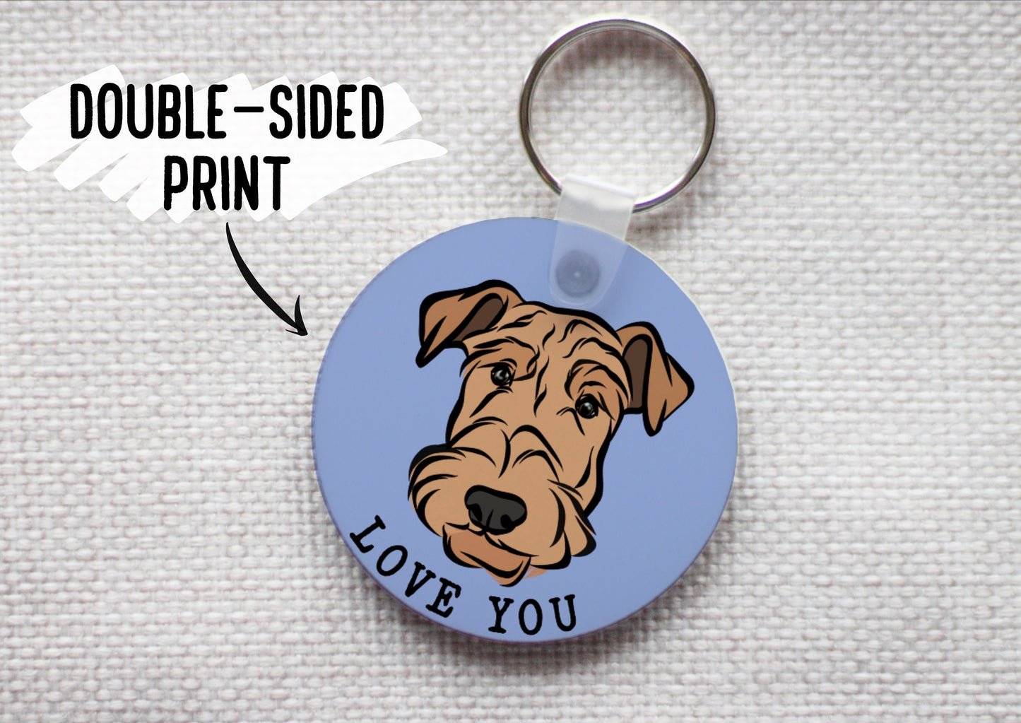 Airedale Terrier Keyring