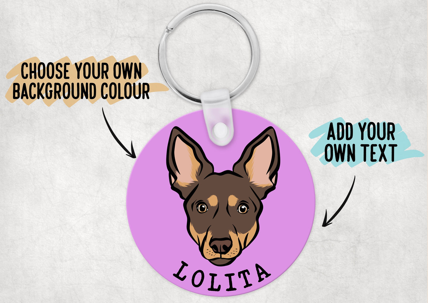 Australian Kelpie Keyring
