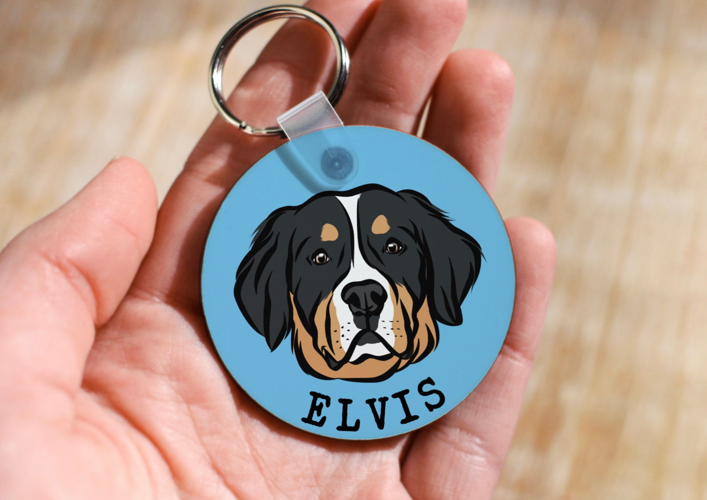 Bernese Mountain Dog Keyring