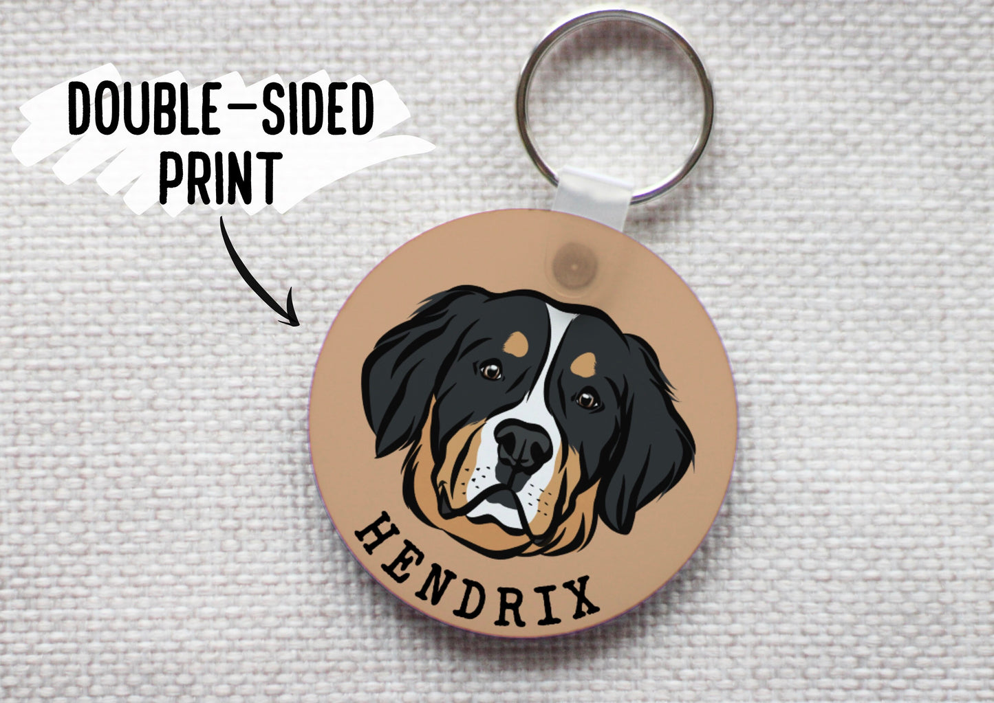 Bernese Mountain Dog Keyring