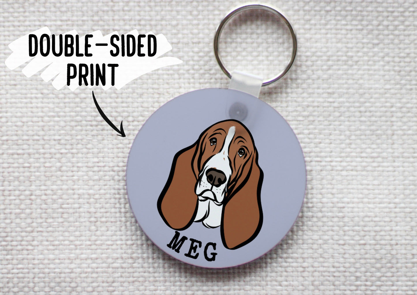 Basset Hound Keyring