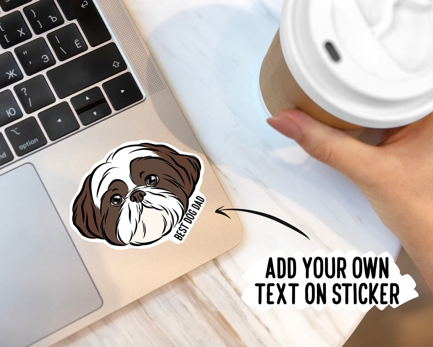 Personalised Shih Tzu Stickers