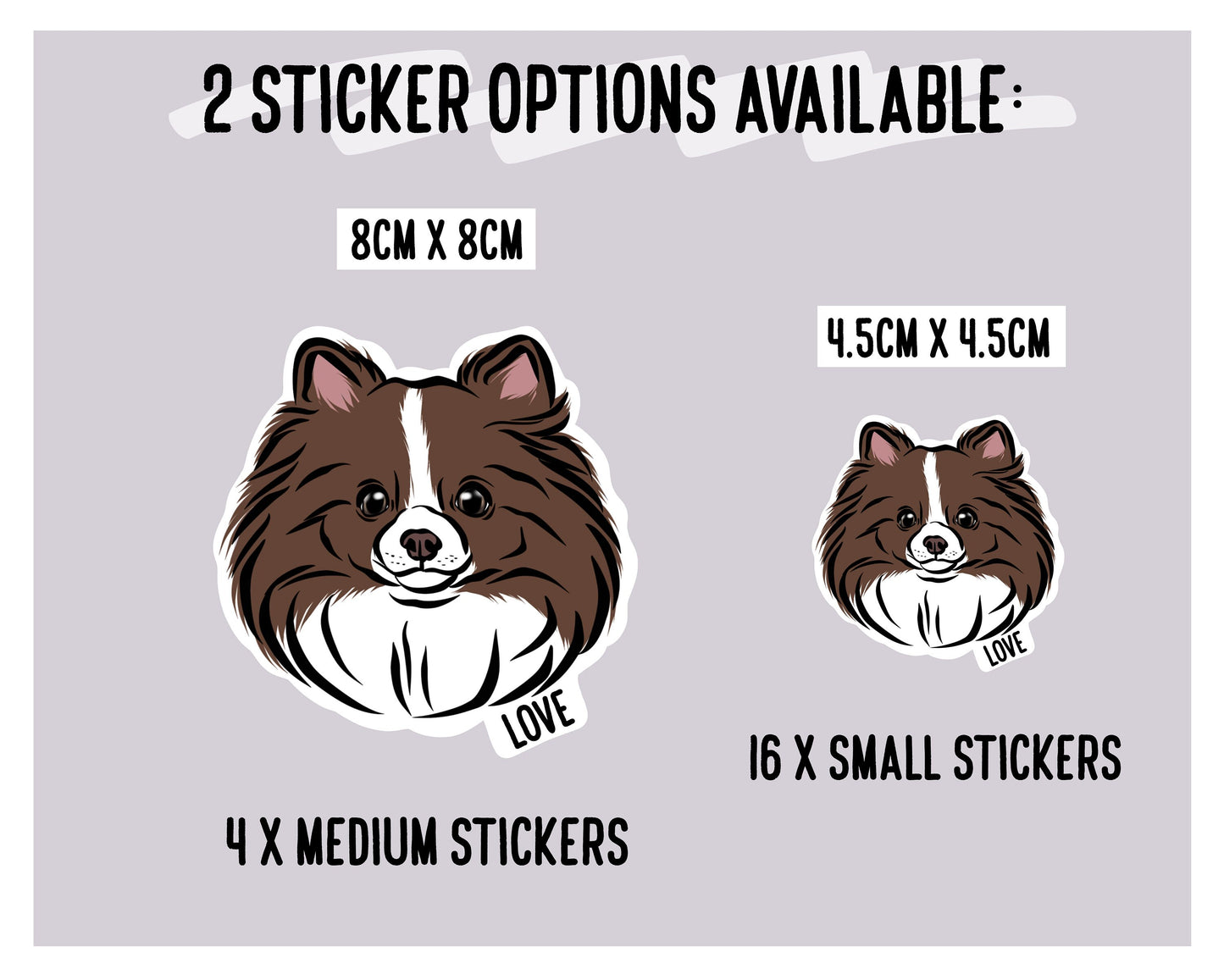 Pomeranian Dog Stickers
