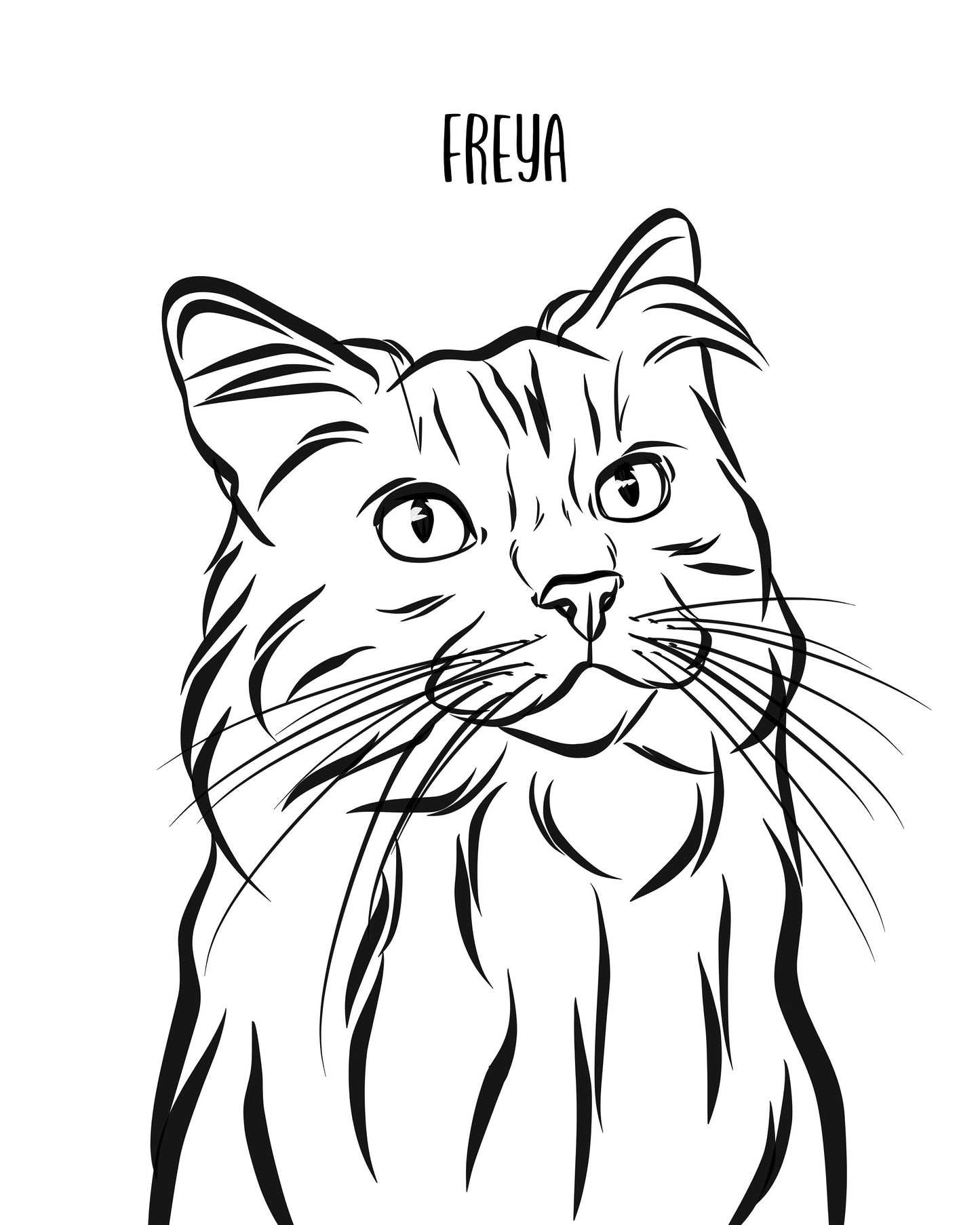 Outline Pet Drawing/ Minimalist Line Art Commission/ Custom Digital Portrait/ Personalised Illustration/ Recreated Dog Cat Cartoon