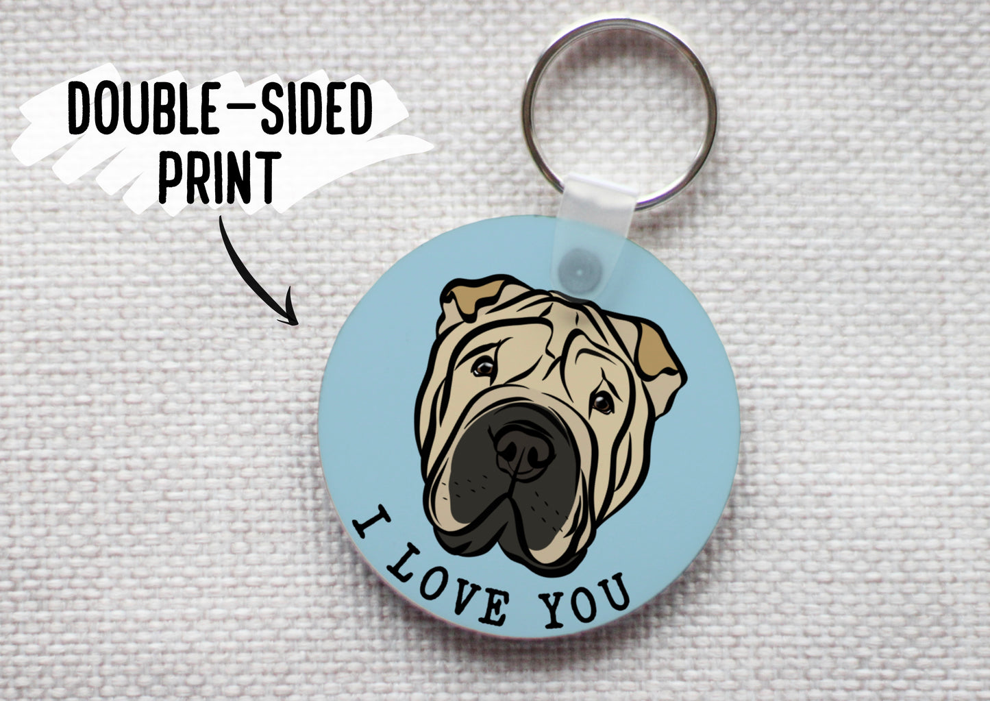 Shar Pei Keyring