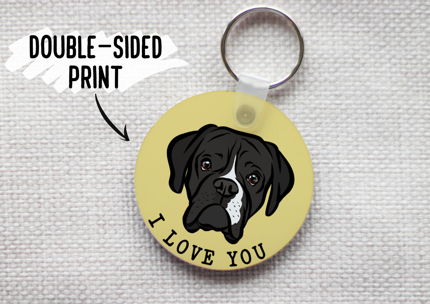Personalised Boxer Keyring