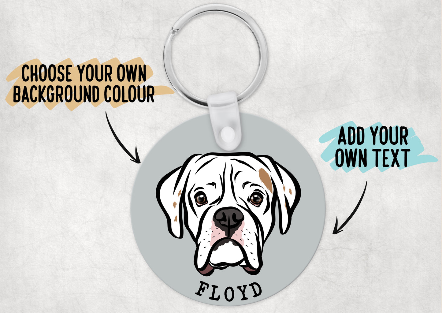 Personalised Boxer Keyring