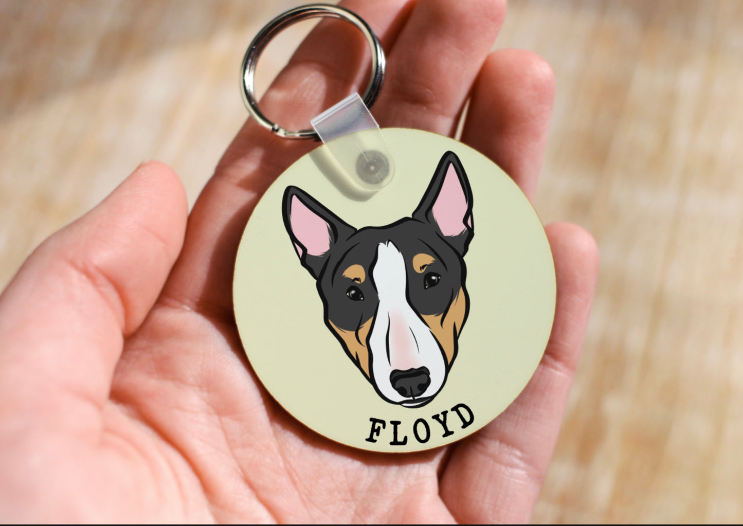 Personalised Bull Terrier Keyring