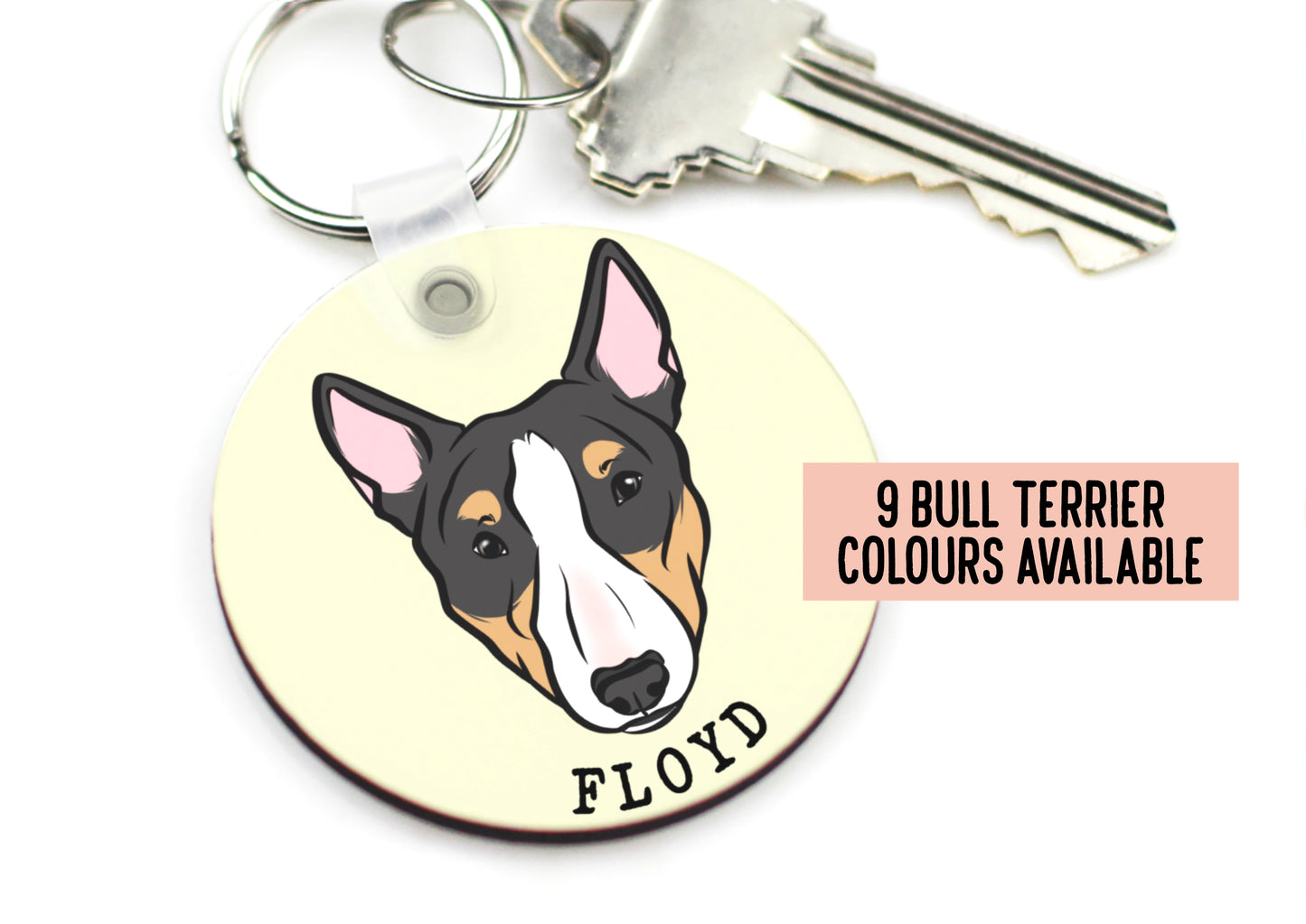 Personalised Bull Terrier Keyring