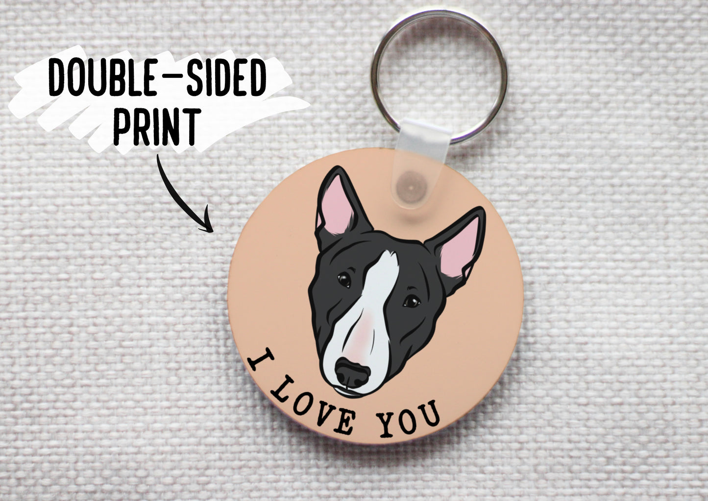 Personalised Bull Terrier Keyring