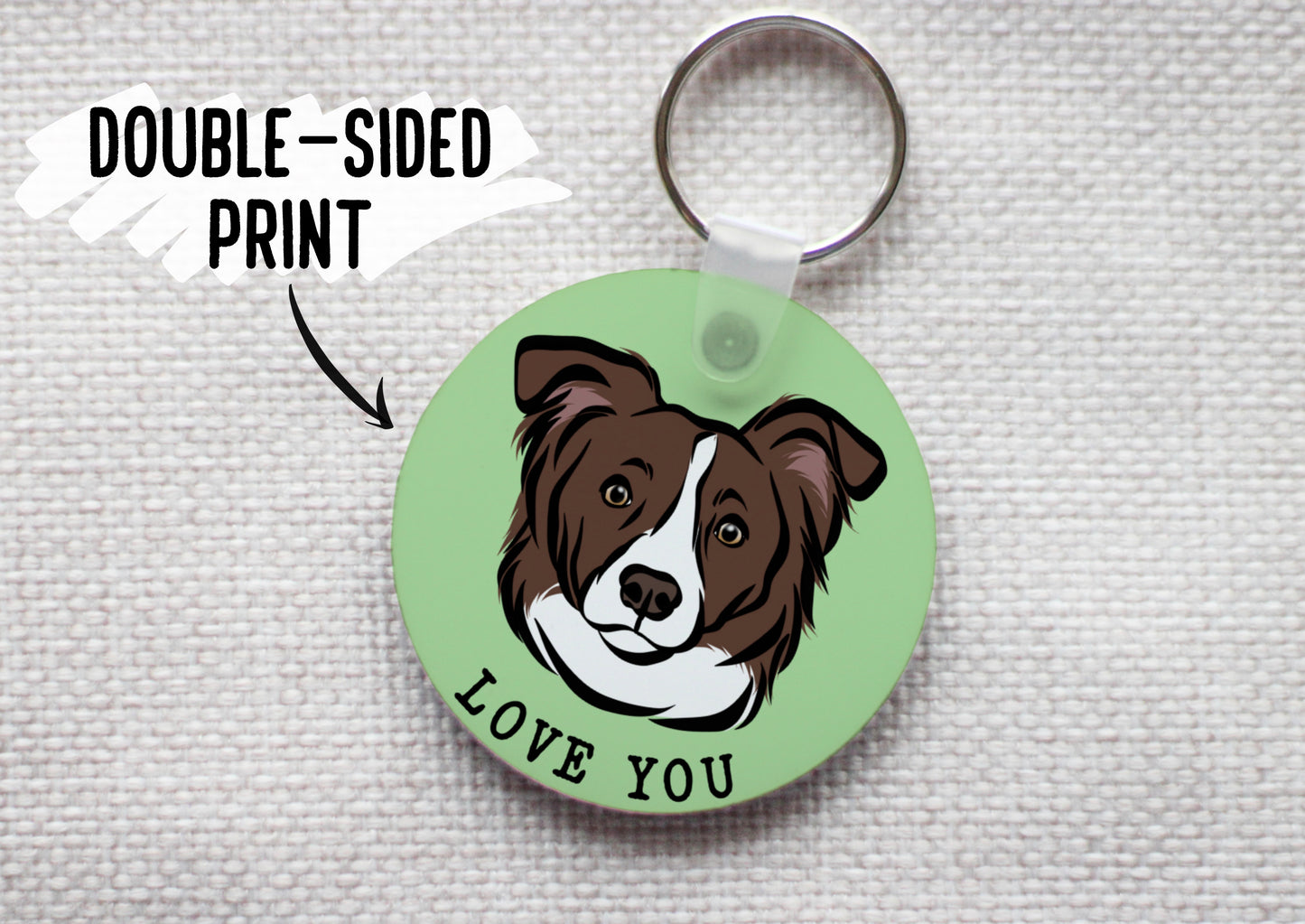 Border Collie Keyring